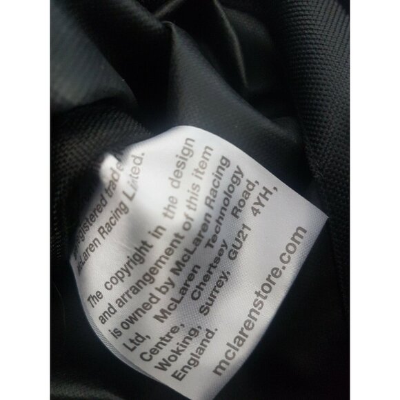 MCLAREN HONDA Racing Black Canvas Tote Bag Side Pockets Not used Large England - Picture 3 of 11